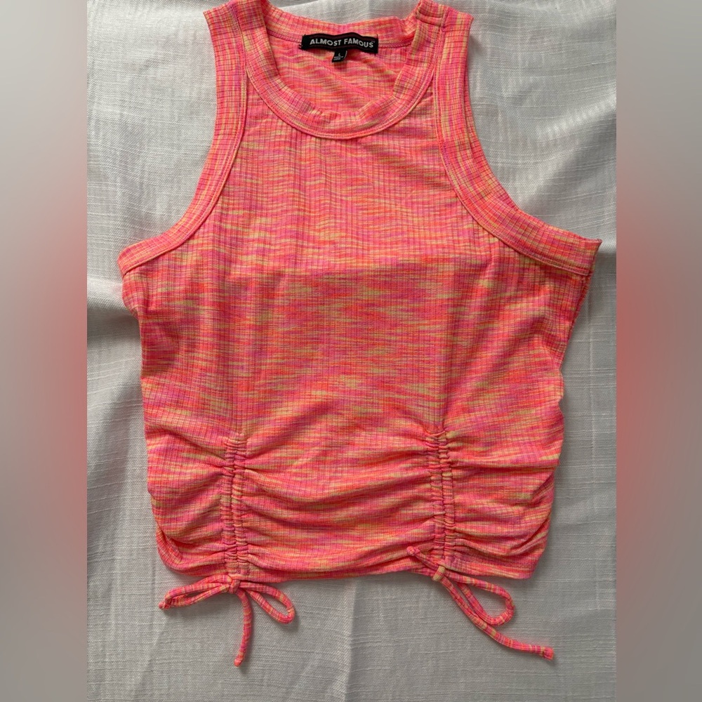 Almost Famous Pink and Orange Crop Top